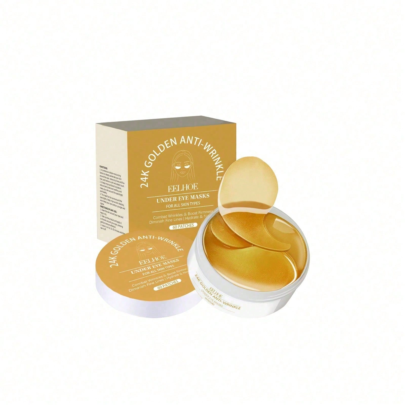 24K 골드 아이 마스크, 60매 고급 언더 아이 패치 - Luxury Skincare Mask 리뷰 및 가격