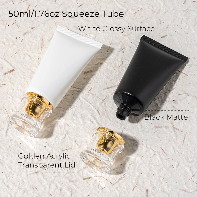 10Pcs 50ml 플라스틱 짜기 튜브 황금 아크릴 뚜 - Luxury Skincare Packaging Wholesale 리뷰 및 가격