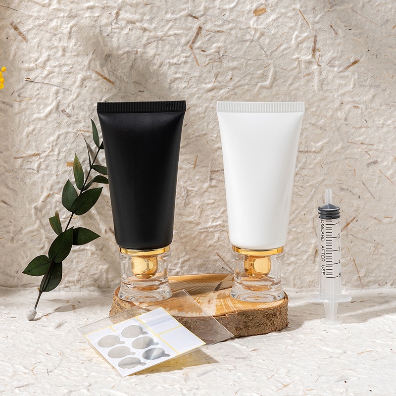 10Pcs 50ml 플라스틱 짜기 튜브 황금 아크릴 뚜 - Luxury Skincare Packaging Wholesale 리뷰 및 가격