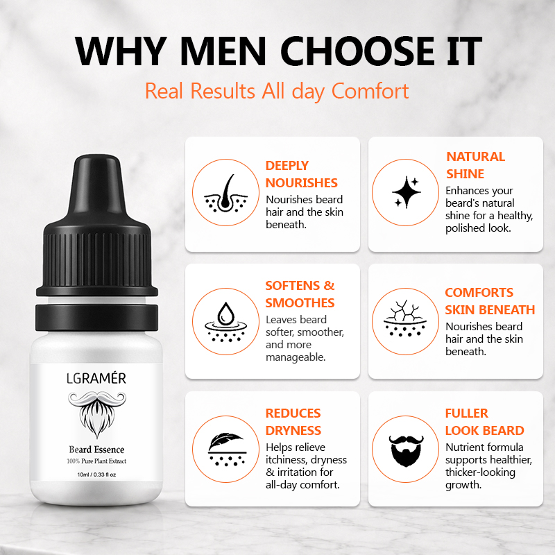 남성용 수염 성장 세럼은 얼굴 모낭에 영양을 공급하고  - Growth Factor Serum 리뷰 및 가격