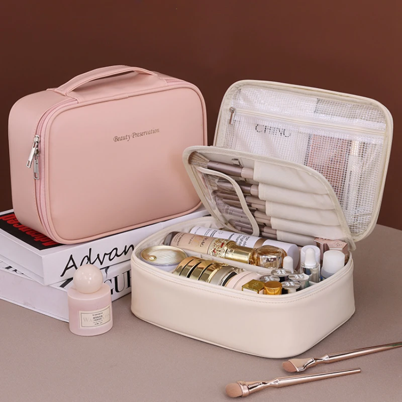 새로운 여성용 대용량 화장품 가방 휴대용 고급 여행용  - Luxury Skincare Box 리뷰 및 가격