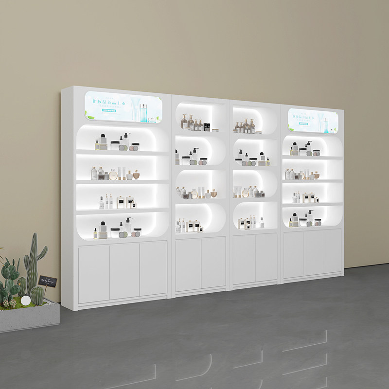 북유럽 미니멀리스트 뷰티 살롱 디스플레이 캐비닛 현대적 - Luxury Skincare Display 리뷰 및 가격