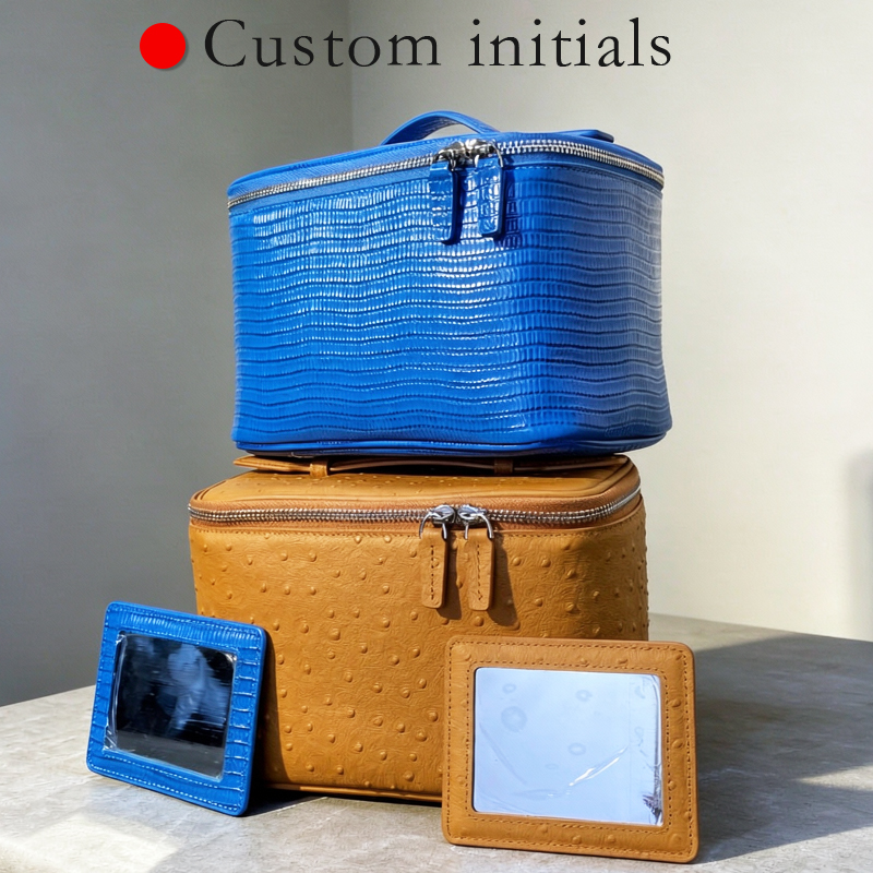 이니셜 소 가죽 가죽 타조 패턴 상자 사용자 정의 여성 - Luxury Skincare Packaging Wholesale 리뷰 및 가격